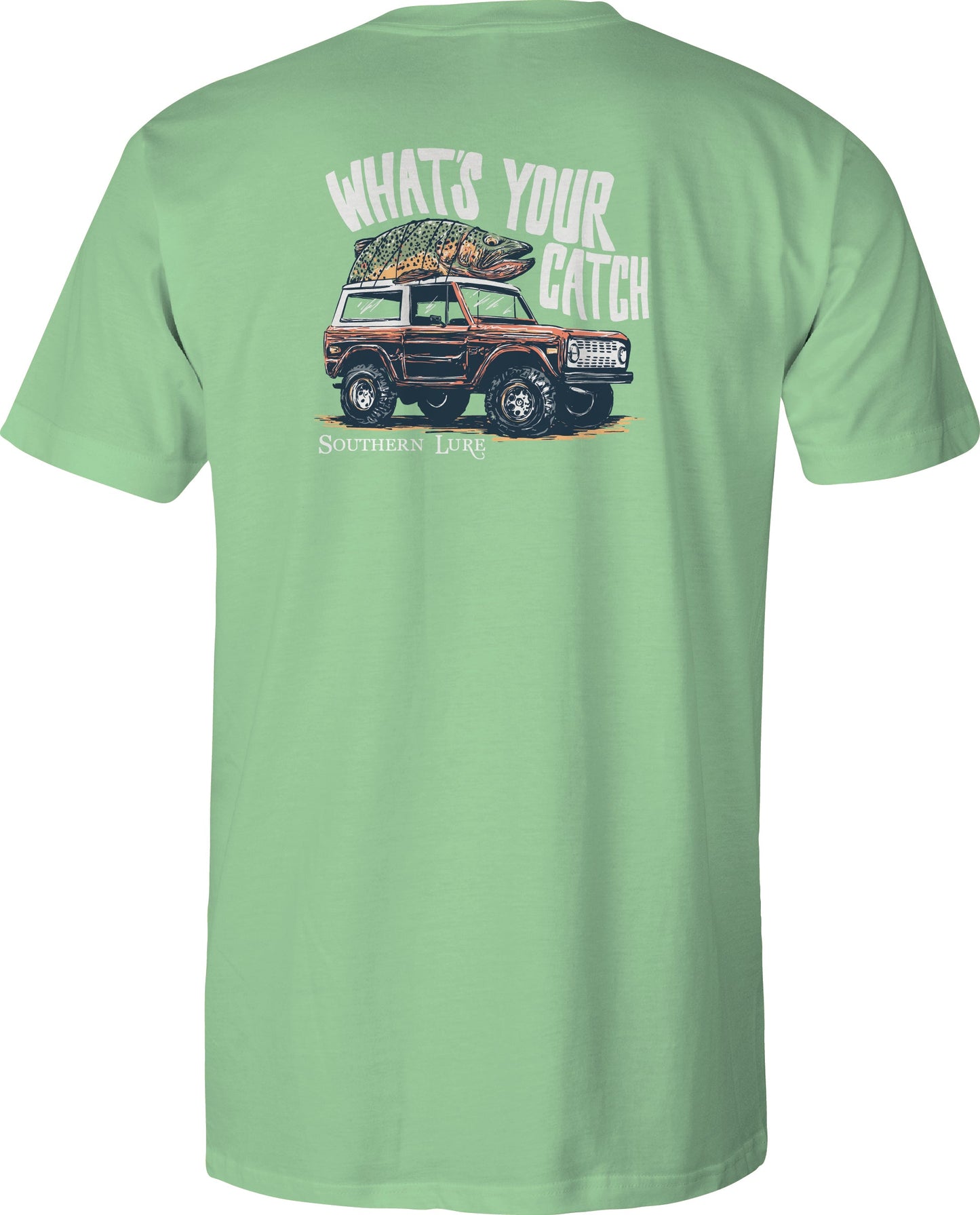 Toddler Short Sleeve Tee - What's Your Catch Bronco - Mint