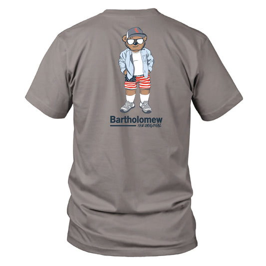 Toddler Short Sleeve  Cotton Tee Shirt -  Saturday - Granite