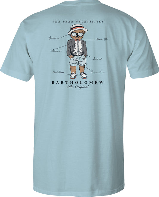 Toddler Short Sleeve Cotton Tee Shirt - Bear Necessities - Sky Blue