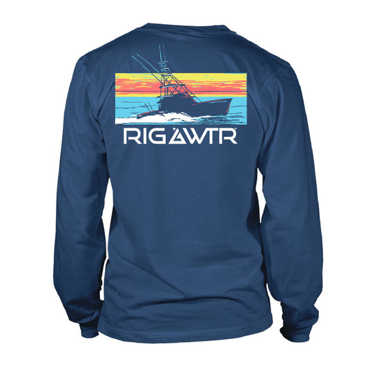 Long Sleeve Performance UV50 - Fishing Boat - Slate