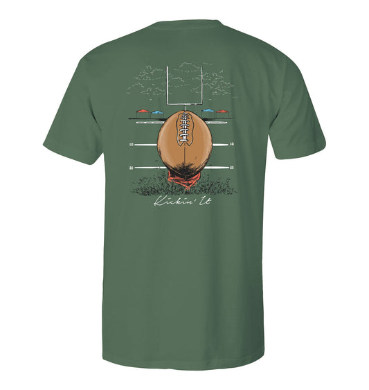 Toddler - Short Sleeve Cotton Tee - Kickin It - Oak Green