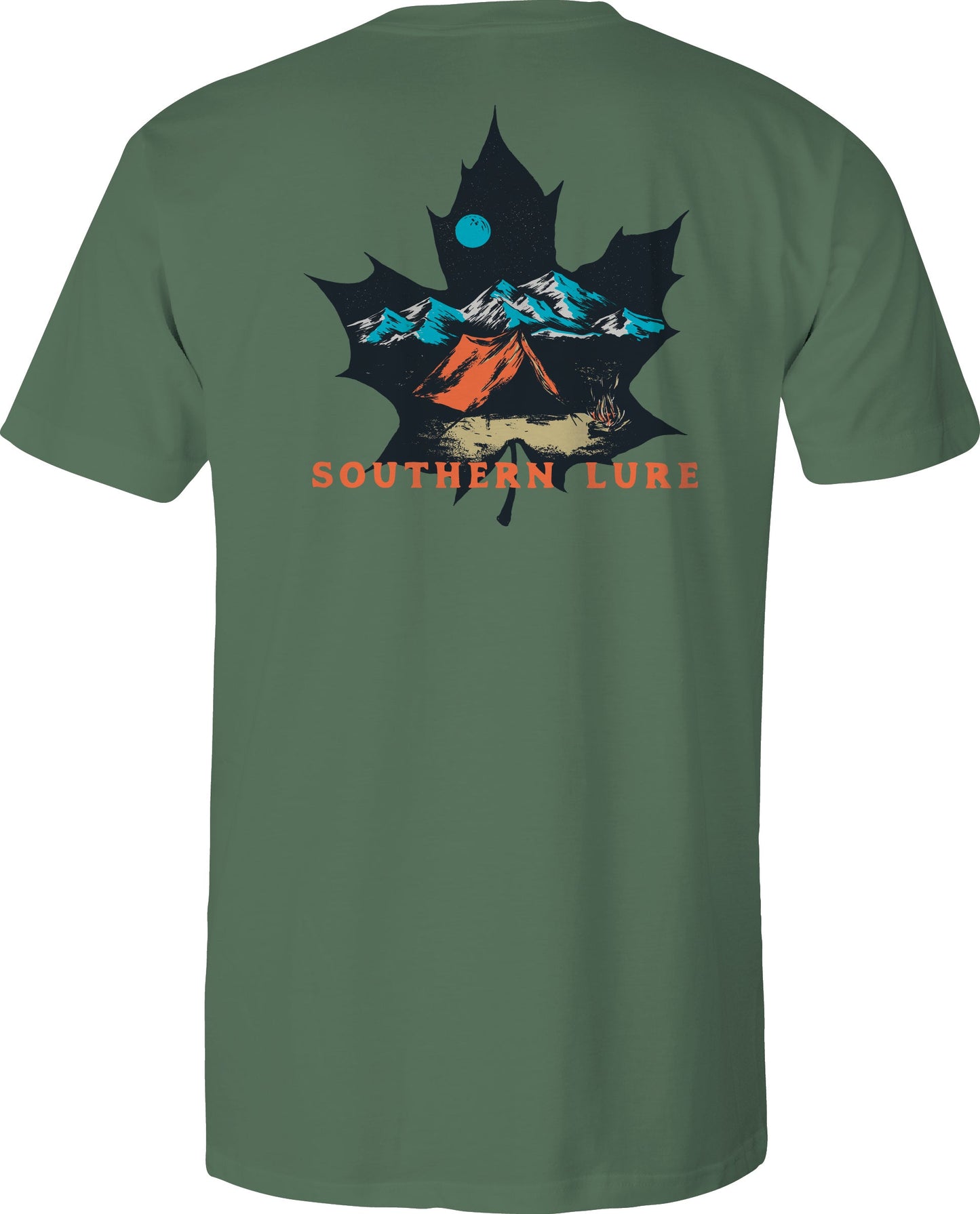 Toddler Short Sleeve Cotton Tee shirt - Leafing It All Behind - Oak Green