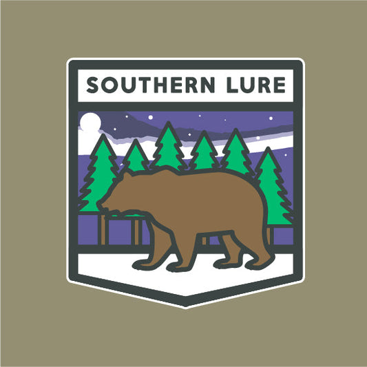 Toddler - Long Sleeve Tee - Bear Badge - Khaki