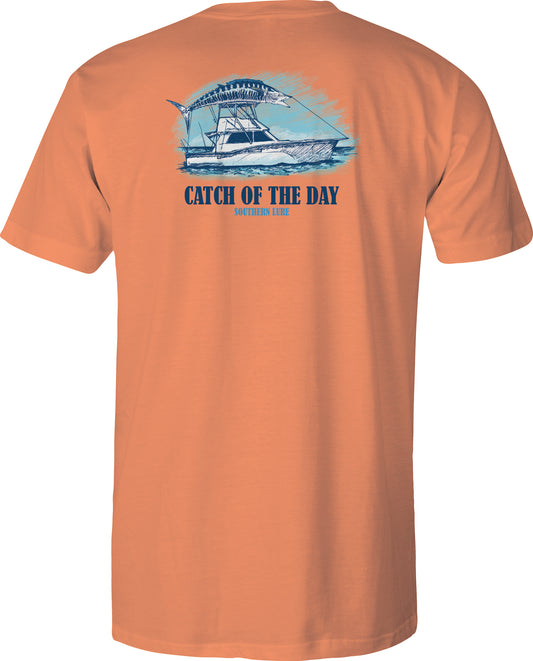Men's Short Sleeve Tee Catch of the Day V6 - Melon