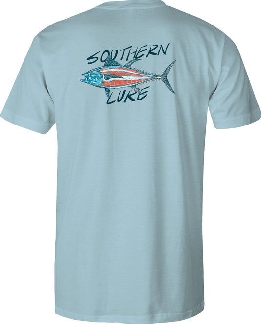 Toddler Short Sleeve Tee SL USA - Sky Blue