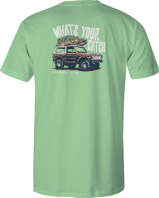Toddler Short Sleeve Tee - What's Your Catch Bronco - Mint