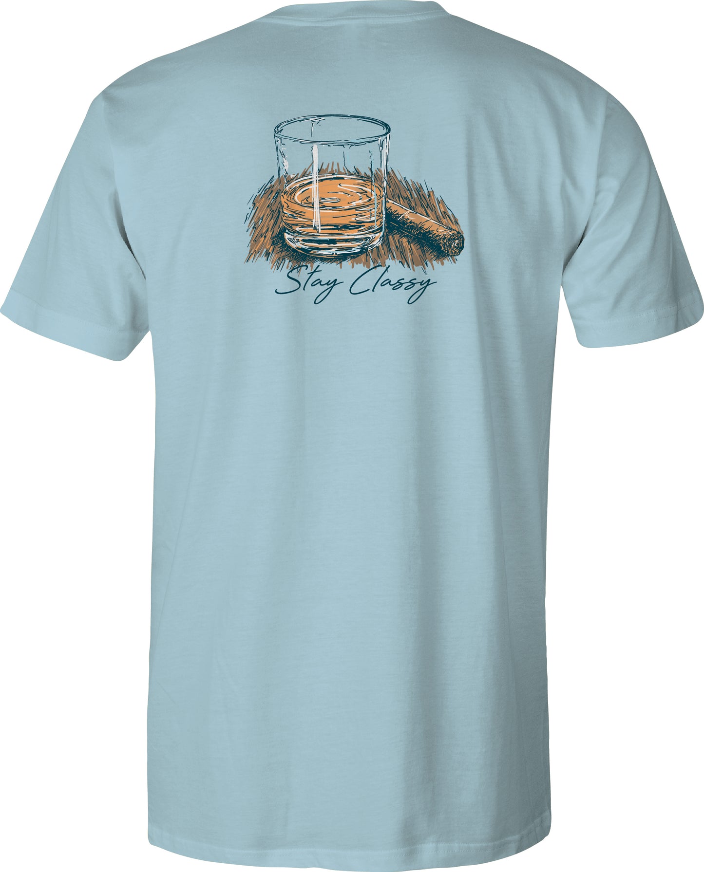 Adult Short Sleeve Tee Stay Classy - Sky Blue