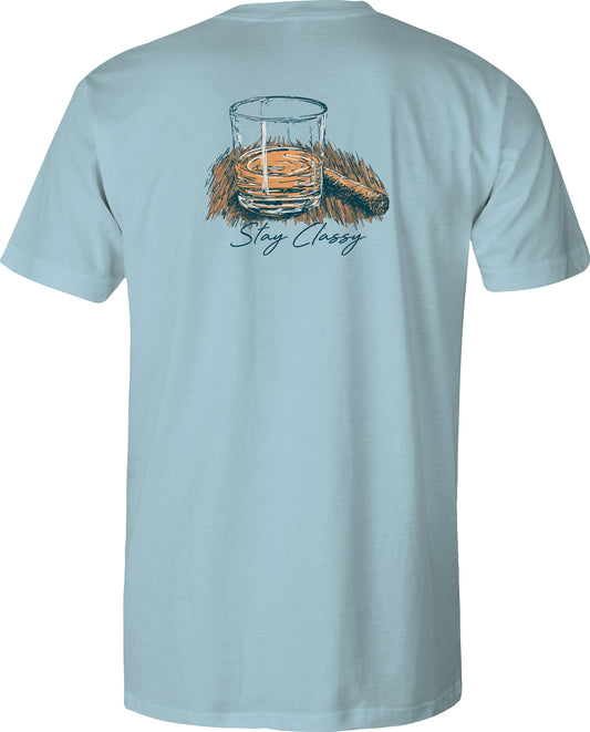 Adult Short Sleeve Tee Stay Classy - Sky Blue