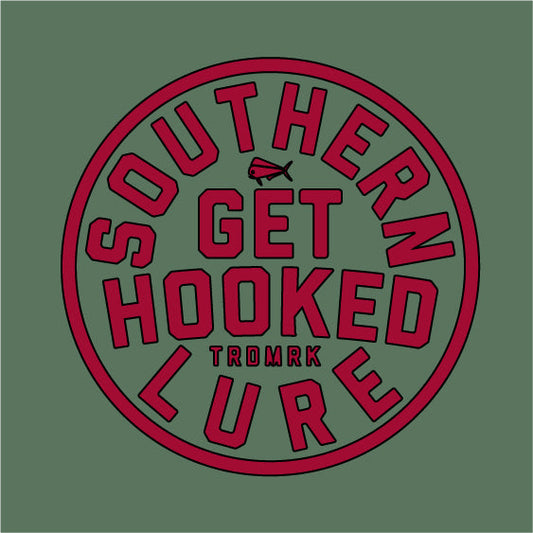 Toddler - Short Sleeve Tee - Get Hooked Circle - Oak Green