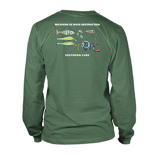 Toddler Long Sleeve Tee Weapons of Bass Destruction - Oak Green
